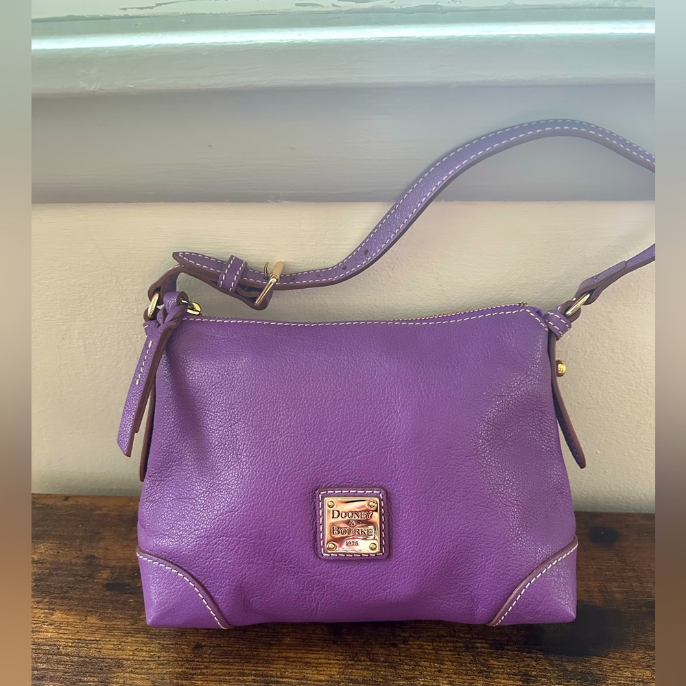Dooney & Bourke purple  pebble grain leather handbag